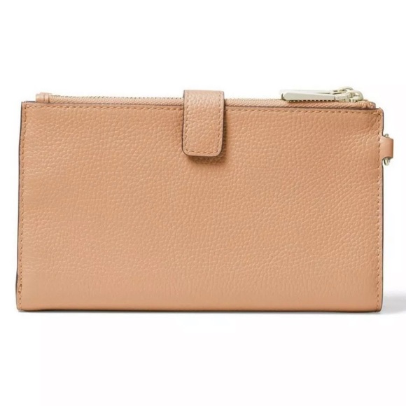 Michael Kors Jet Set Travel Double Zip Phone Wristlet Cantaloupe NWT - Picture 2 of 8